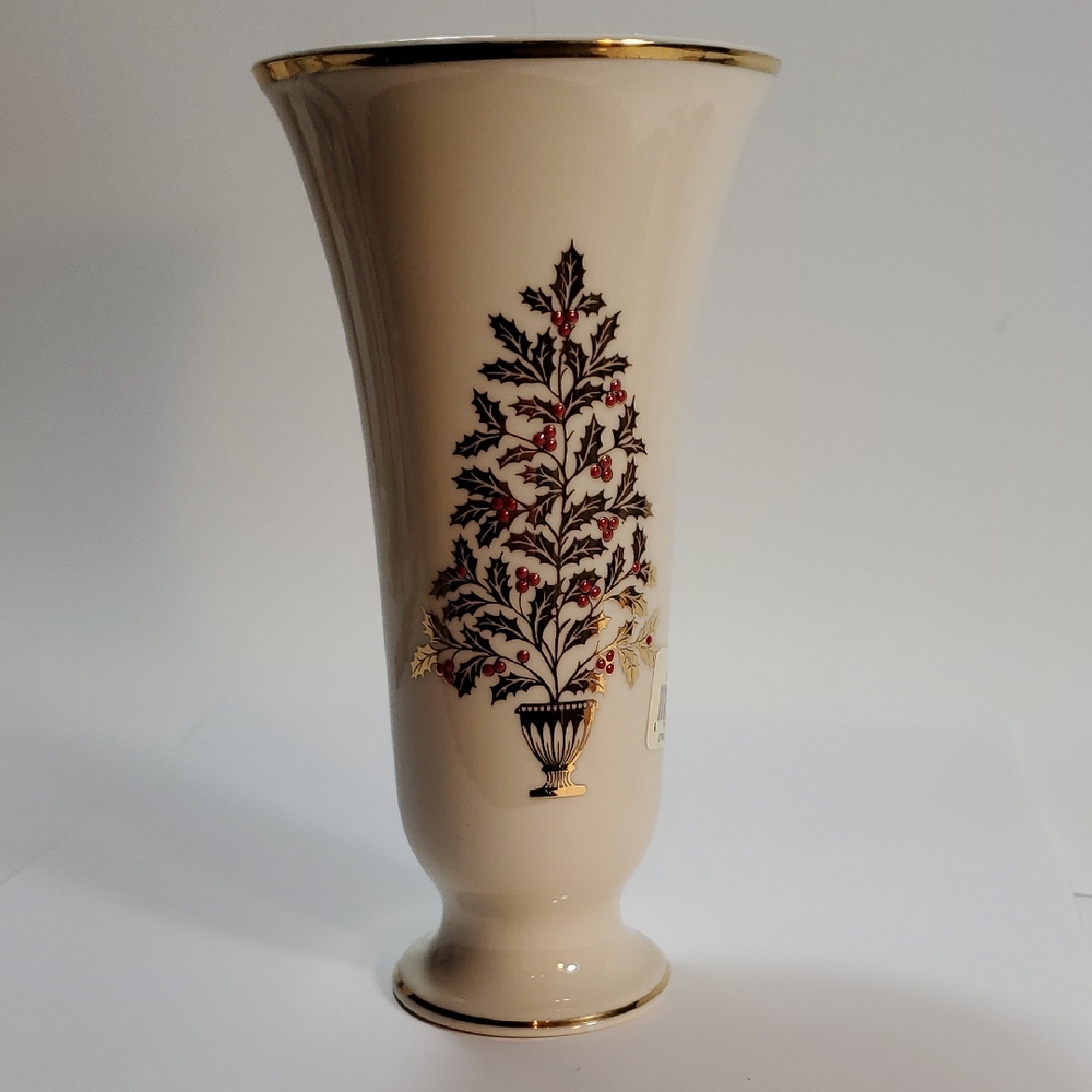 Vintage Lenox Eternal Christmas bud vase